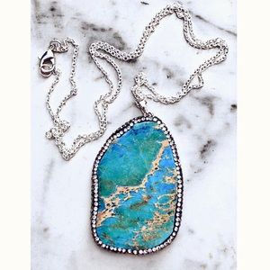 Blue Sea Sediment Jasper Necklace